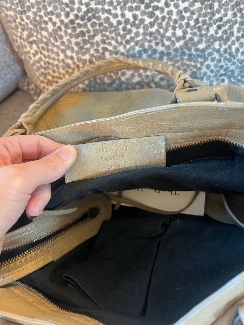 Balenciaga Vintage Le City Velo Beige Latte Leather Satchel Shoulder Bag - Picture 9 of 12
